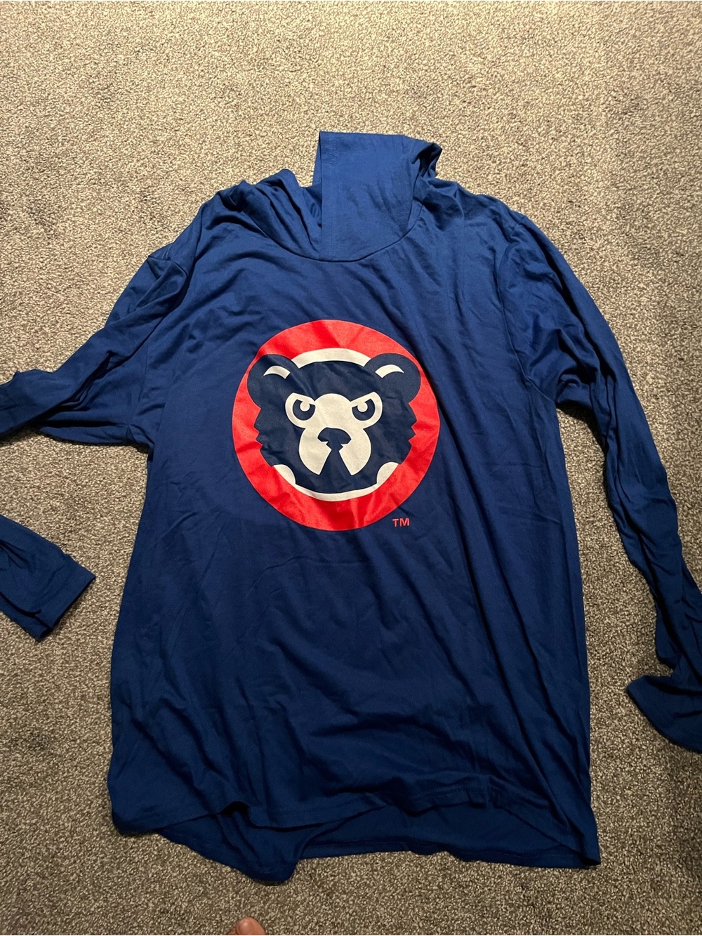 cubbie bear Long-Sleeve Tee in blue Navy with Red and White Bear Cubs XL